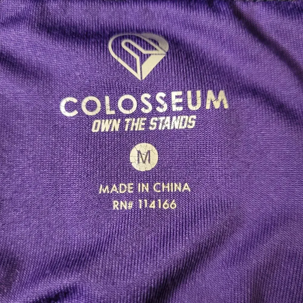 Colosseum Womens Washington‎ Huskies 1/4 Zip Sweatshirt Gray Purple Size Medium